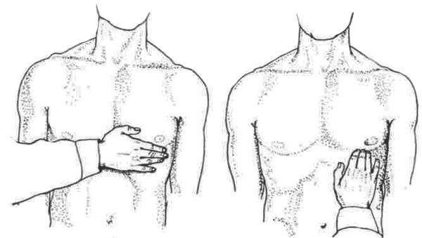 Пальпация и определение свойств верхушечного толчка